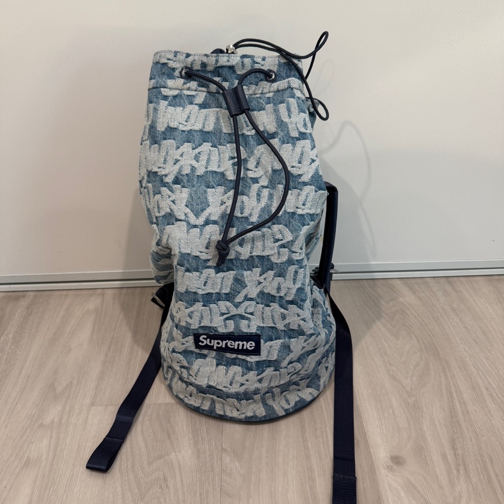 Supreme Blue Denim Backpack